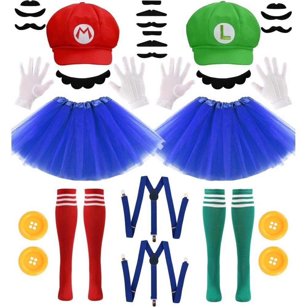 Adult Women's Halloween Costume Accessories Duo Set Includes Hats Mustaches